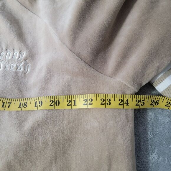 Teddy Fresh Velour Full Zip Track‎ Jacket Lined Size 2XL Beige NWT - Picture 10 of 11